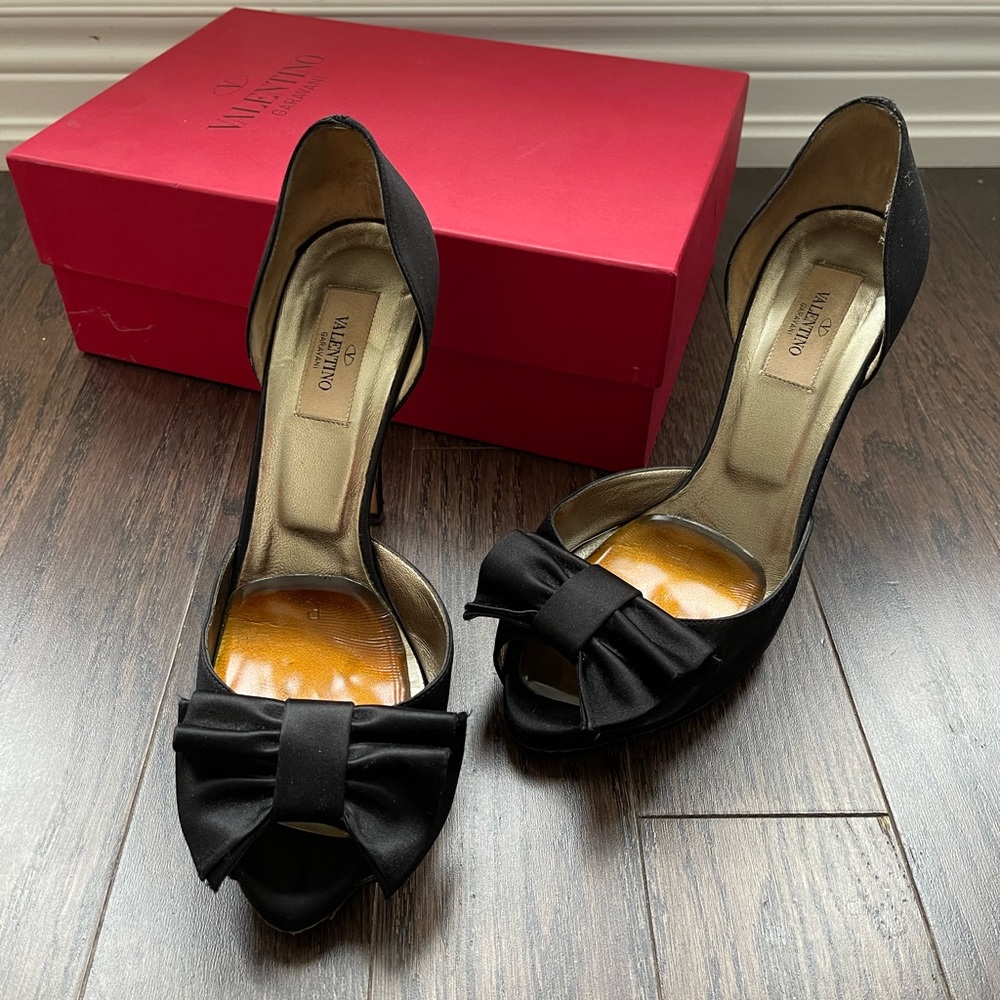 Valentino Black Bow Shoes